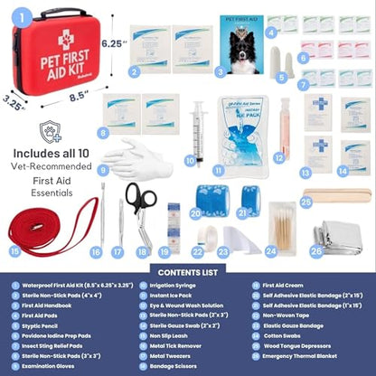 Rubyloo Dog First Aid Kit,1 Essential & 2 Travel Packs Bundle