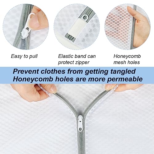 Vivifying Extra Large Mesh Laundry Bag, 2 Pack XXL Oversize Honeycomb Mesh Wash Bags for Washing Machine, Coats, Stuffed Toys, Blanket, Bedding, Sweater, Delicates Clothes (27 x 35 Inches) - size: 2XXL(27" x 35")