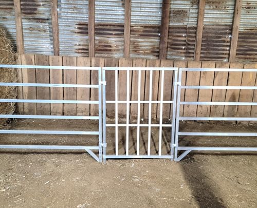 Aluminum 30-Inch-Long by 40-Inch-Tall Sheep & Goat Lamb & Kid Creep Feeding Panel Feeder Feed
