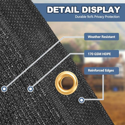 112 x 44 Inches Horses Stall Guard with Grommets and Ties Stall Panel Screen Heavy Duty Mesh Shade Net Cover Privacy Screen for Horse Stall Porch Deck Patio Backyard Outdoor Blockage - size: 112 x 44 Inches