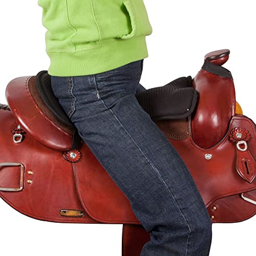 Dura-Tech Airflow Western Seat Cushion | Enhanced Padding for Long Rides | Unique Airflow Material | Secure Reinforced Straps | Retains Shape Over Time