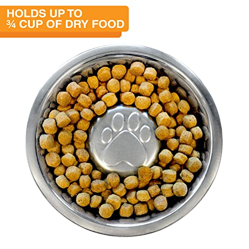 Neater Feeder Express Mess Proof Dog Bowls Elevated for Small Breed – Made in USA – No Spill Raised Slow Feeder Elevated Dog Bowl Stand, Stainless Steel Food and Water Bowl Set, Black - color: Midnight Black, size: Small w/ Metal Slow Feed Bowl