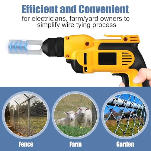 9 Gauge+11 Gauge Drill Chuck Tool EZ Twist Ties for Chain Link Fence Ties | Easy Twist Fence Ties Tool for Chain Link Wire,EZ Twist Tool 9 or 11 Gauge Drill Chuck Tool Fit 3/8" - style: 9 Gauge + 11 Gauge