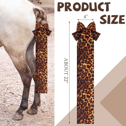 Huhumy 6 Pcs Horse Tail Bag Breathable Guard 22" Slip on Horse Care Tail Wrap 2 Strand Closure Straps Grooming Supplies to Keep from Dirt Breakage Rubbing 6 Designs(Vintage Style) - style: Vintage Style