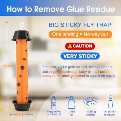 4pk Fly Trap Fly Stick Fly Strips Hanging Indoor & Outdoor - size: 4 pack