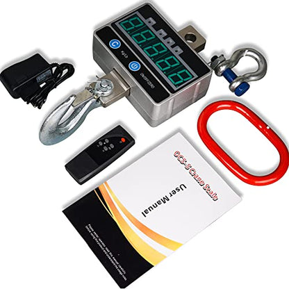 Digital Hanging Scale, 2000KG / 4400LBS Crane Scale, Mefape Heavy Duty Industrial Scale, Remote Included, LED Display
