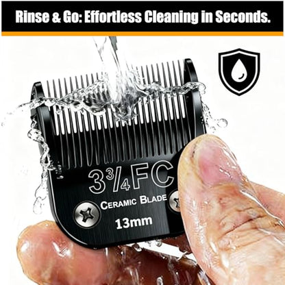 3PCS 3FC Dog Grooming Blades Replacement Compatible with Andis Dog Clippers | Dog Clipper Blades Compatible with Most Oster A5 Wahl KM Series Pet Clippers,Black - size: Black(3FC)