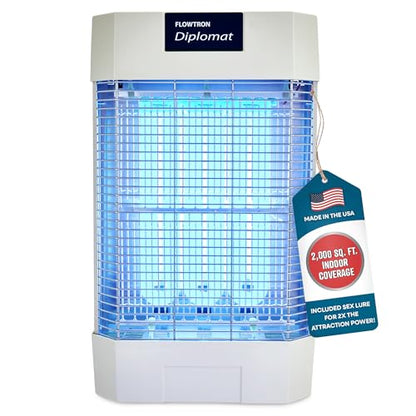 Flowtron Indoor Bug Zapper, 120W UV, Shock Grid, 2000 Sq Ft, UL