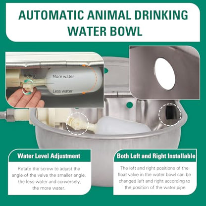 Automatic Livestock Waterer,304 Stainless Steel, for Cattle Dogs Horses