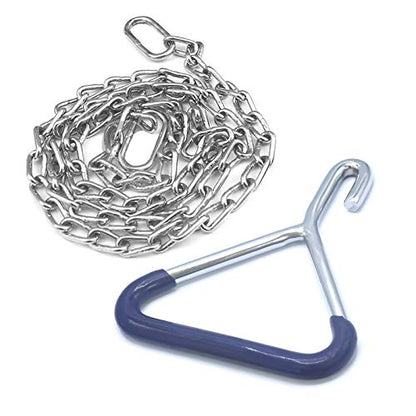 Durable Cow OB Apparatus OB Handle & 30 Inch Chain Goat Forceps, Cattle Delivery Instruments for Dairy Farm