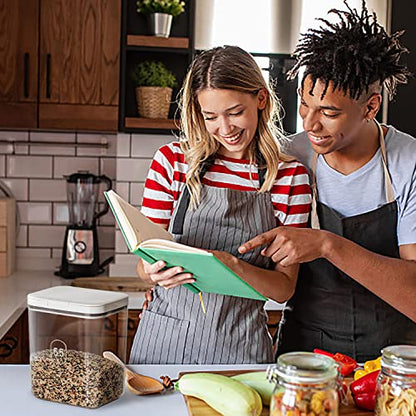 Flour Storage Container 4.5L with Easy-to-Use Dispenser - Perfect for Bakers and Cooking Enthusiasts | Rice & Cereal & Pet & Laundry Pod Bin - Perfect for Bakers and Cooking Enthusiasts - color: 4.5 L
