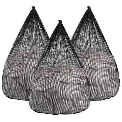 3Pcs Mesh Laundry Bags Washing Machine Mesh Wash Bags Jumbo for Delicates Clothes,Bed Linen,Toys with Drawstring Closure Sturdy (3 XXLarge 28 x 26 Inches,Black) - color: Black, size: Jumbo 3 pcs