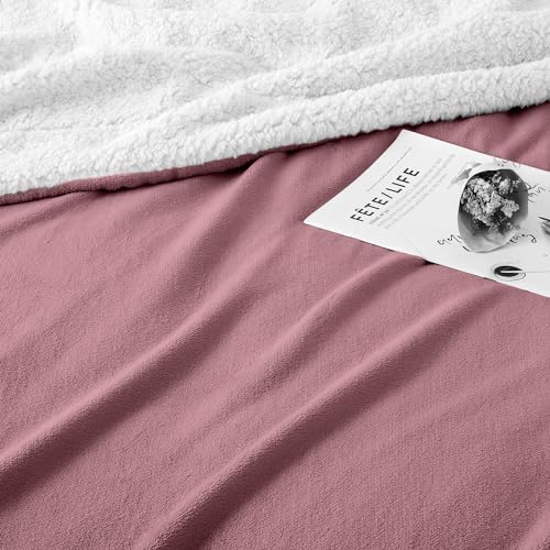IR Imperial Rooms Twin Sherpa Blanket 60x80 Guest Bedroom Baby Pink - color: Baby Pink, size: Twin/Twin XL