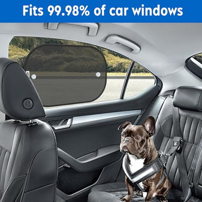 Car Shades for Side Windows 19"x12"(4 Pack),Sun Shade for Car Window with 8 Suction Cups,Window Shades Can Blocks 99.98% UVR,Window Shade for Baby,Glare Shield Protection