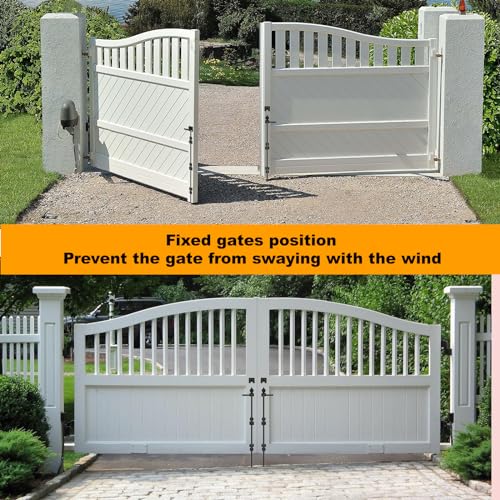 24" Cane Bolt Drop Rod for Gate, Heavy Duty Gate Latch 2 Pack - color: 24"-Black, size: 2 Pack