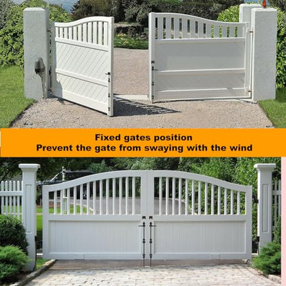 24" Cane Bolt Drop Rod for Gate, Heavy Duty Gate Latch 2 Pack - color: 24"-Black, size: 2 Pack
