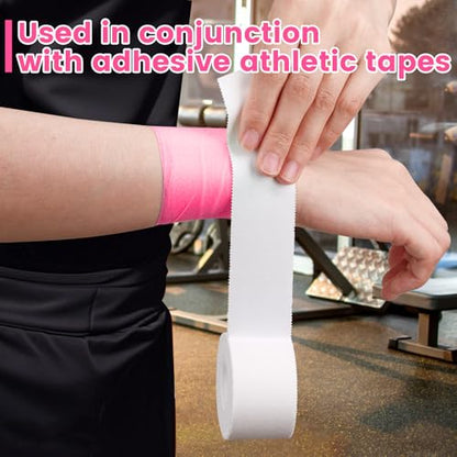 9 Pack Pink Pre Wrap Tape, 2.76 Inch x 11 Yards Prewrap Athletic Tape - color: Pink