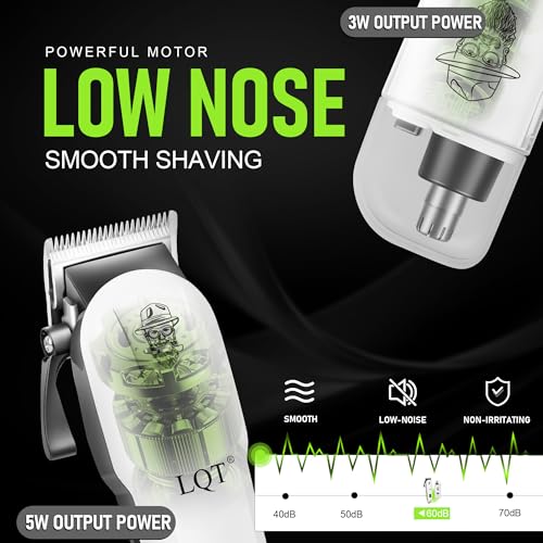 Men's Professional Hair Clipper & Beard Trimmer Kit, 7-in-1 All-in-One Grooming Set with Electric Shaver, Ceramic T-Blade, Nose Trimmer & Ear Hair Remover for Barbers and Home Use (3) - color: B6