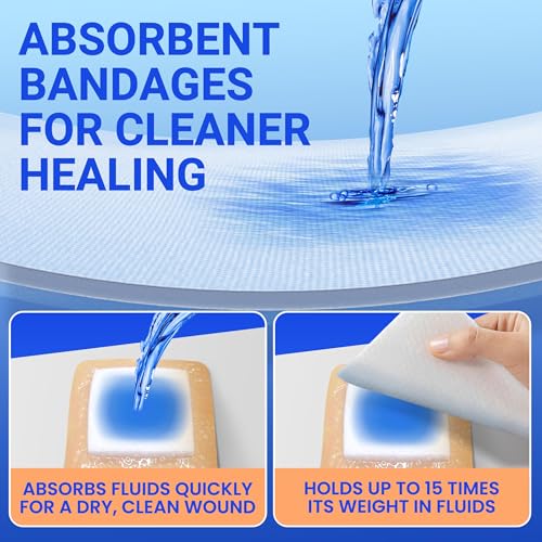 Large Waterproof Bandages 2x2 Silicone Foam Dressing Sensitive Skin, 20 PCS - style: 2"x2"(20PCS)