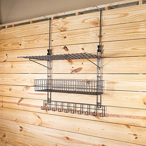 EASY-UP Pro Basket & Shelf Hanging Rack Portable | Adjustable Hanging Arms | Multiple Storage Options | Ideal for Horse Shows | 7-Year Warranty