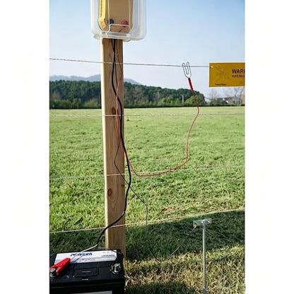 FenceMate Battery Powered Electric Fence Charger Output 0.5J up to 10 Miles - style: 0.5J, 12V battery not included