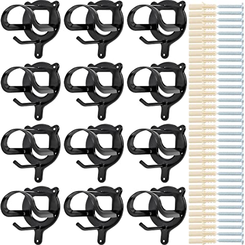 12 Counts Horse Bridle Rack, Bridle Bracket Bridle Hooks with Tubes & Screw | Bulk Storage Solution with Durable Metal Rack, Organizes Multiple Bridles Halters and Horse Accessories - size: 12 Counts