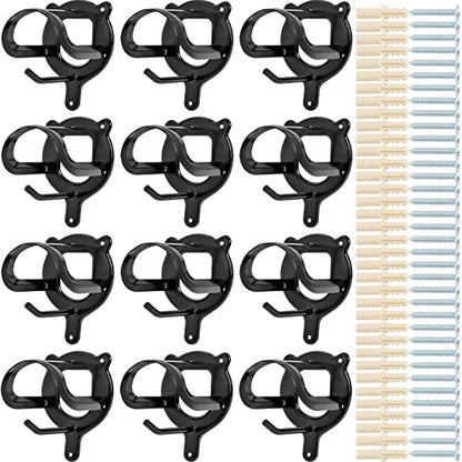 12 Counts Horse Bridle Rack, Bridle Bracket Bridle Hooks with Tubes & Screw - size: 12 Counts