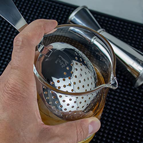 The Art of Craft Julep Strainer: Stainless Steel Cocktail Strainer for Home or Commercial Bar (Pack of 2) - size: Standard (Pack of 2)
