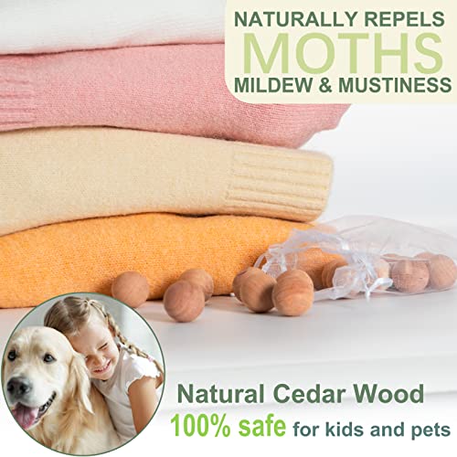 22L Cashmere Sweater Storage Bag with Natural Cedar Balls | BREATHABLE Cashmere Storage Bag Friendly for Knitwear Merino Wool/Knit Sweater for Closet Shelf Wool Clothes Garment Organizer Pouch - size: Normal 1pack