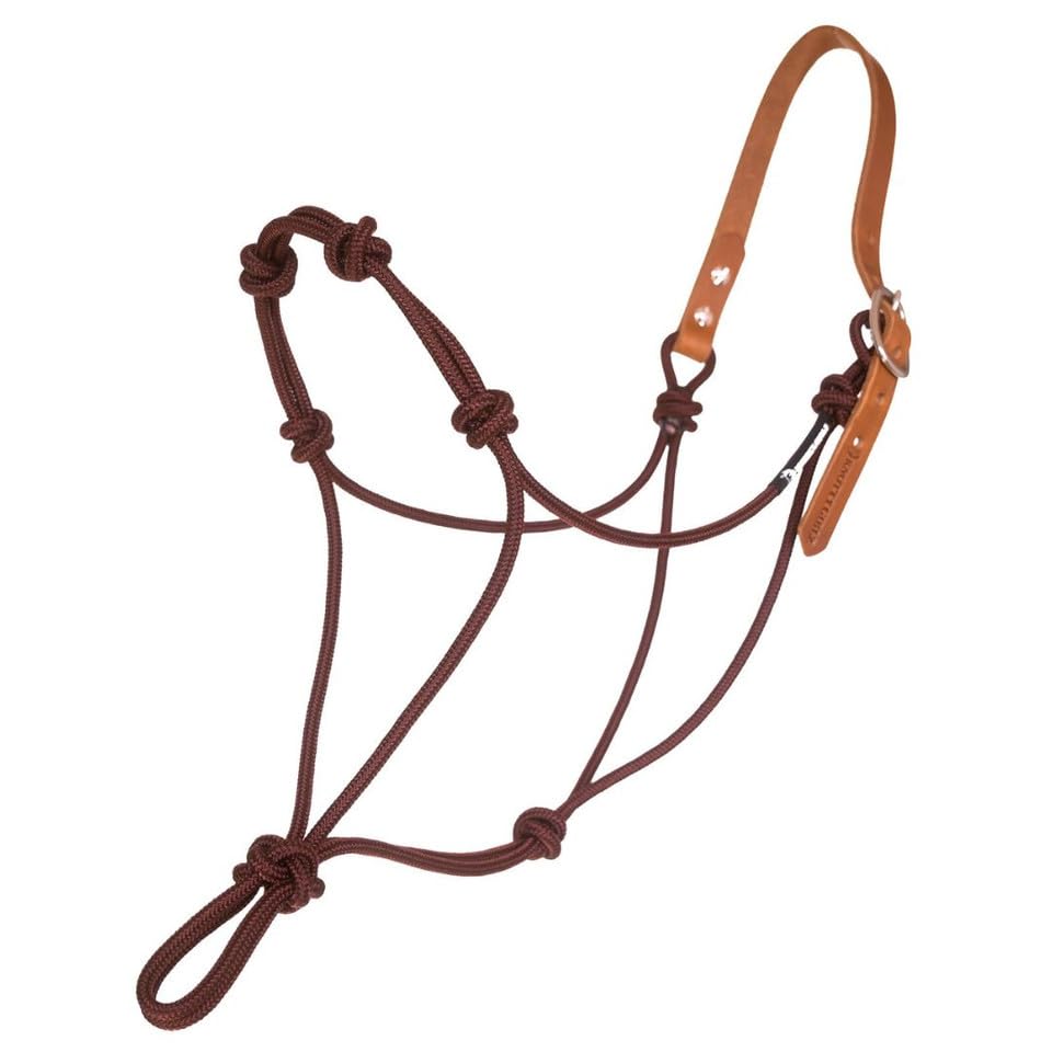 Custom Quick Release Stiff Rope Halter with Leather Crown