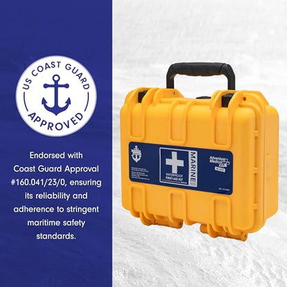 Adventure Medical Kits Marine Series Medical Kit - 600 - Boat First Aid Kit For 8 People 12 Hours From Care - Includes Emergency Medical Supplies Like Bandages, Medicine, Guide Book & More