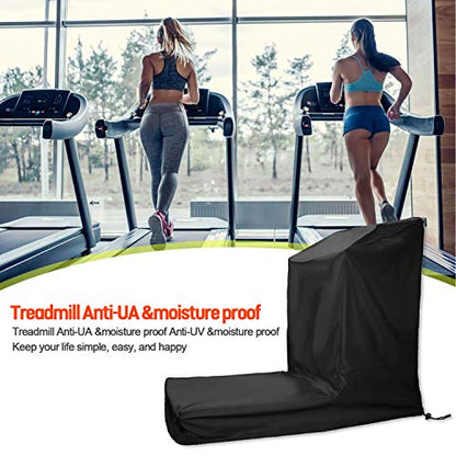 Treadmill Cover, Folding Treadmill Cover with Zipper, Dustproof and Waterproof Cover Fit for Exercise Sports Running Machine Equipment, Perfect for Indoor or Outdoor Use, Black…