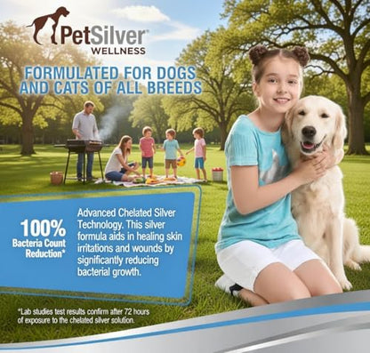 PetSilver Wound Spray, Silver Dog Wound Spray, Hot Spot, USA Made, 16 oz - size: 16 oz.