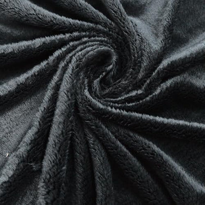 Surf turtle Black Super Soft Minky Fabric by The Yard, 36"x60" - color: Black