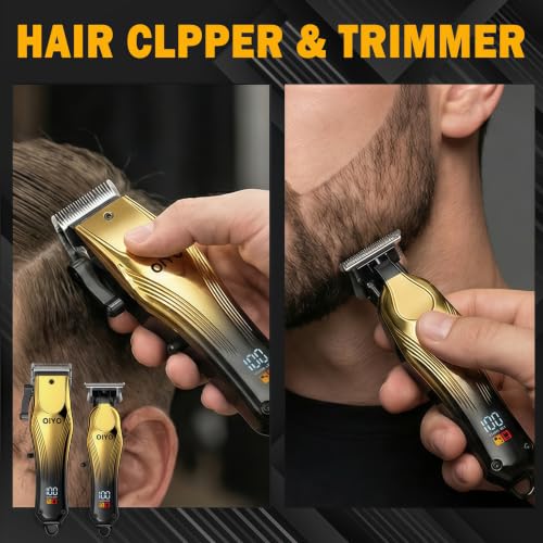 Hair Clippers for Men, Cordless Trimmer, 9 Combs & Low Noise Design