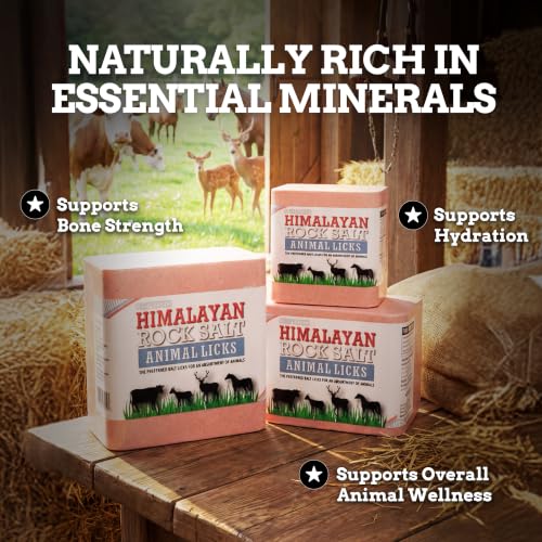 Himalayan Secrets Compressed Salt Lick for Livestock & Wildlife, 22 lb - size: 22 Pound (Pack of 1)