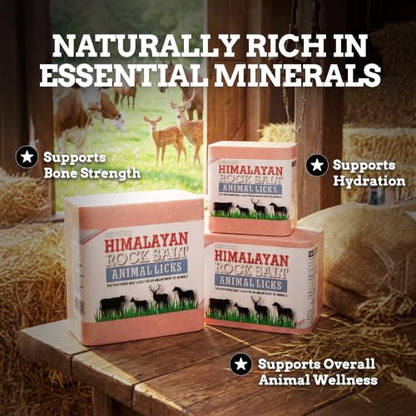 Himalayan Secrets Compressed Salt Lick for Livestock & Wildlife, 11 lb - size: 11 Pound (Pack of 1)