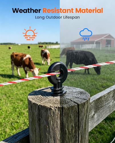 Electric Fence Polywire Kit, 500m/1650FT with 50 Insulators & Tool - size: 1650ft/500m