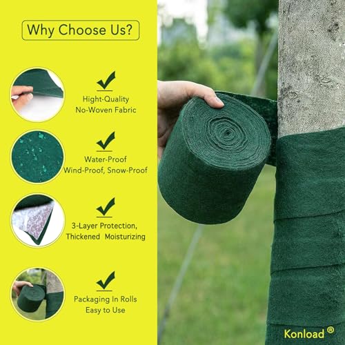 Tree Protector Wraps Winter Trees Antifreeze Bandage Tree Bark Protector Tree Wrap for Damaged Bark from Deer and Animal