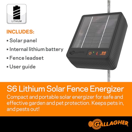Gallagher S6 Solar Energizer Bundle with 1312ft Polywire | Electric Fence Starter Bundle