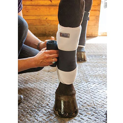 Dura-Tech Tekno-Dri No Bow Leg Wraps for Horses | Size 12" | Enhanced with Tekno-Dri | Sweat-Absorbing | Ideal for Stall Wrapping & Trailering | 30" Long | Sold in Pairs - size: 12"