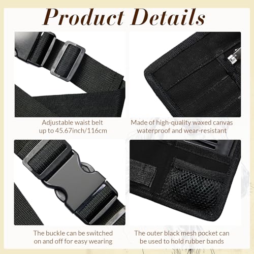 9 Pcs Horse Braiding Kit Complete Mane Horse Grooming Set with Waxed Canvas Bag Easy Start Supplies for Braiding Beginners Father's Day Birthday Gifts - color: Black