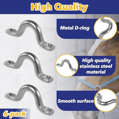 6-Pcs Replace Trailer Tie Loops, 2.82" Lx0.81 Inner Hx0.39 T
