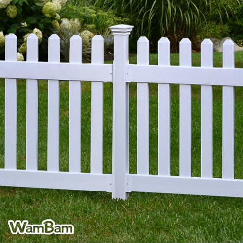 WamBam Newport 3ft White Vinyl Finishing Post - color: Newport Finishing Post