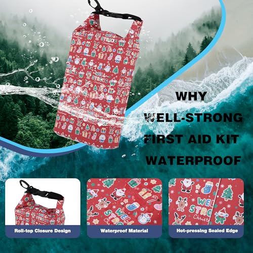Waterproof First Aid Kit for Boat Marine Roll Top Dry Bag Christmas - color: Ws011-christmas