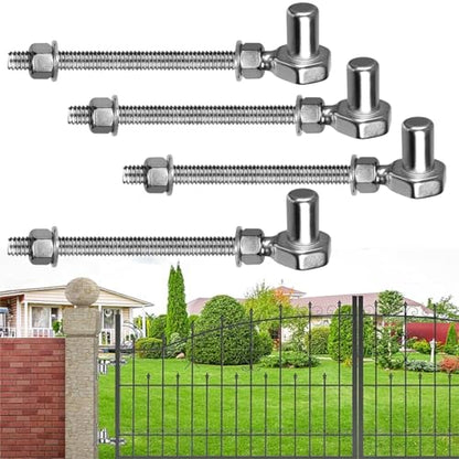 Gate Hinges Heavy Duty, 4 Pcs 8" SUS304 J Bolt Gate Hinges Fence Gate Hinge, HAGWARE Farm Gate Hinge 600lbs Capacity Outdoor Hinges with 5/8'', Wall Mount, Rust Proof, Long Lifetime - color: 8" 4pcs