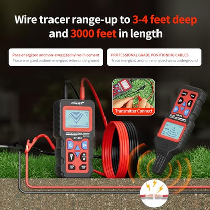 NOYAFA NF-826 Underground Cable Locator, Breakpoint Locator Tracker