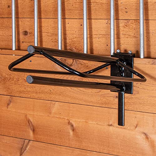EASY-UP Saddle Rack with Pad Bar for Horse Enthusiast | Heavy-Duty Saddle Rack Wall Mount | Western & English Saddle Rack | Keeps Tack Organized - style: Portable Rack w/Single Pad Rack