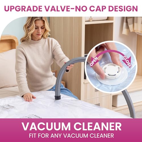 TAILI Vacuum Storage Bags 8 Pack, XXL Jumbo Size 47x39 Inch, Cream - size: 8 XXL