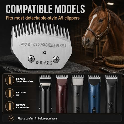 Dog Grooming Blade,Compatible with Andis Super Blending,Oster A5,Wahl KM10 - color: Silver, size: Super Blockings blade